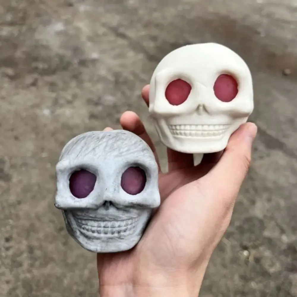 Skull Doll Sensory Skull Squeeze Ball Funny Scary Skull Vent Toys Fidget Gothic Gothic Pinch Skull Head Kids Gift