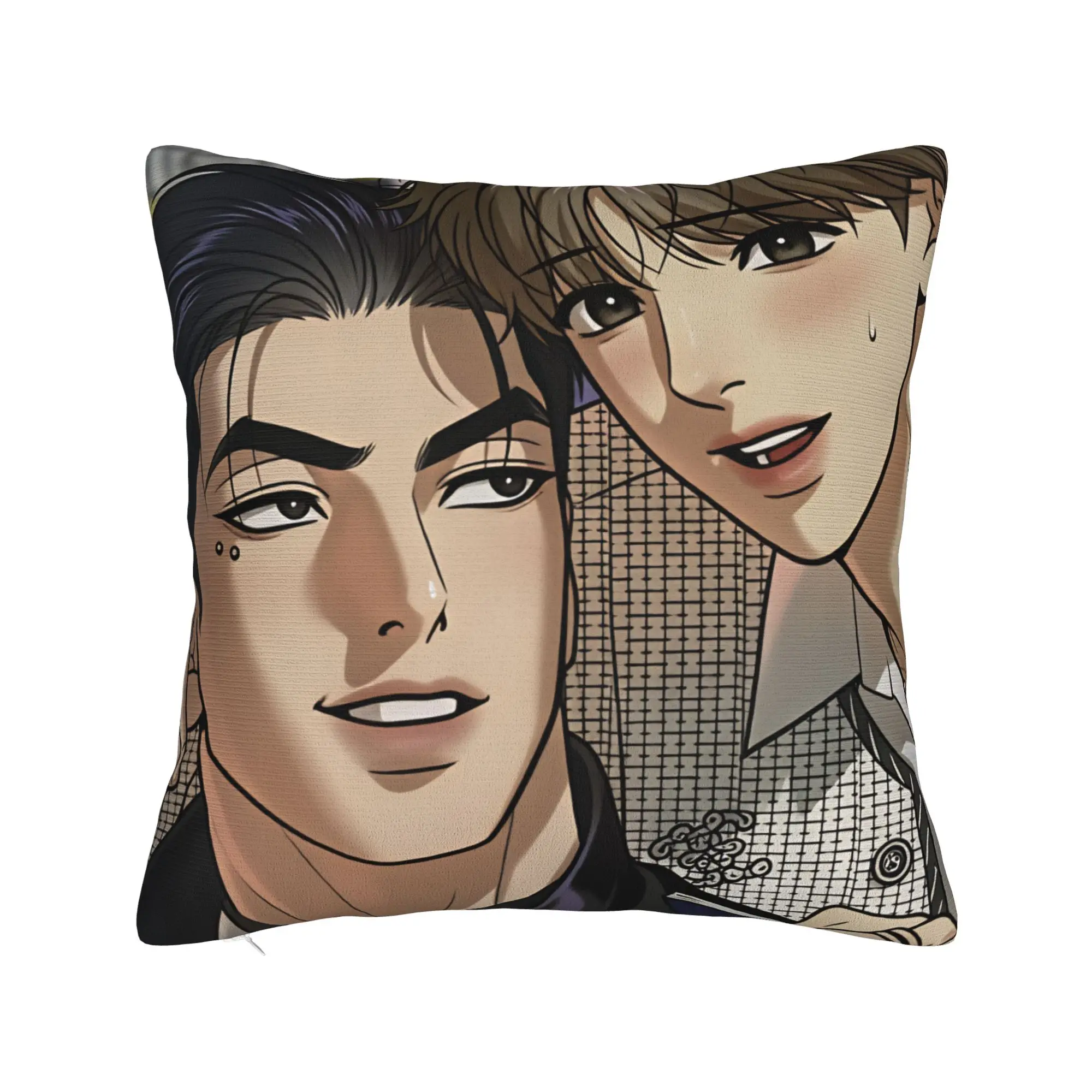 Bl Manhwa Jinx Joo Jaekyung   Pillow Cover  Square Pillow Case Cushion Cover Kawaii Graphic Pillowcases For Sofa Home Decoration