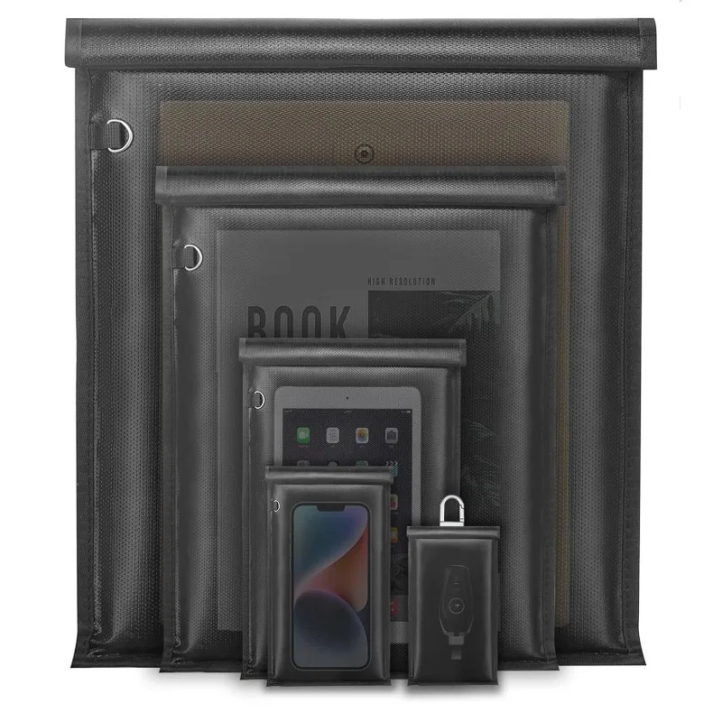 RFID Fireproof Shielding Bag Car Shielding Key Bag Mobile Phone Signal Shielding Bag Waterproof