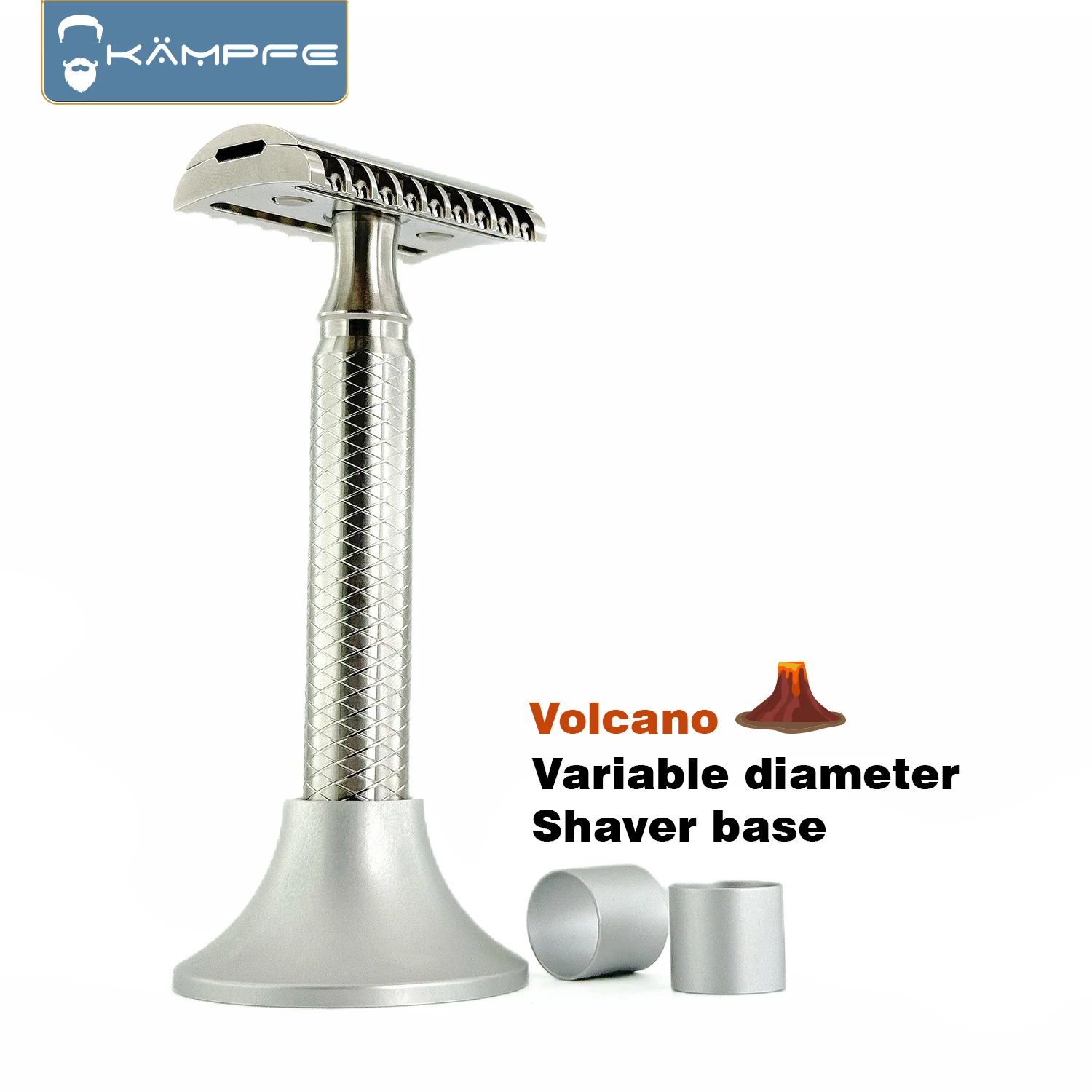 KAMPFE Volcano base for Tatara, Elite, henson,,wolfman, Blackbird, Blutt, 13.9mm 12.8mm 12mm different diameter shaver handle