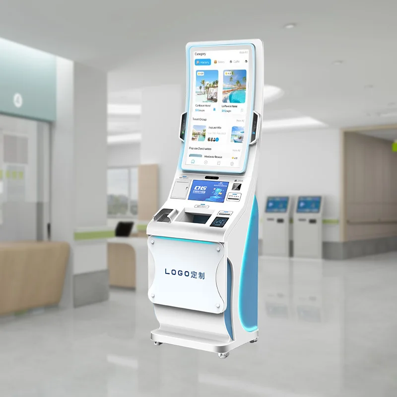 Qr Code Reader Kiosk Payment Kiosk Tablet apple Pay Bill Acceptor Touch Screen Cash Deposit Health Checkup Kiosk