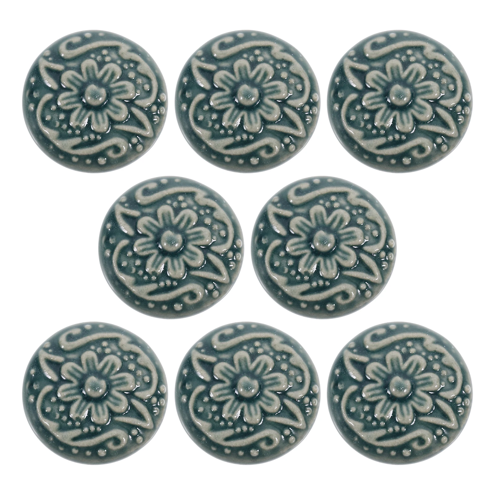 

8 Pcs Ceramic Cabinet Knobs Door H les for Drawer Dresser Furniture Hardware Retro Kitchen Wardrobe Pulls