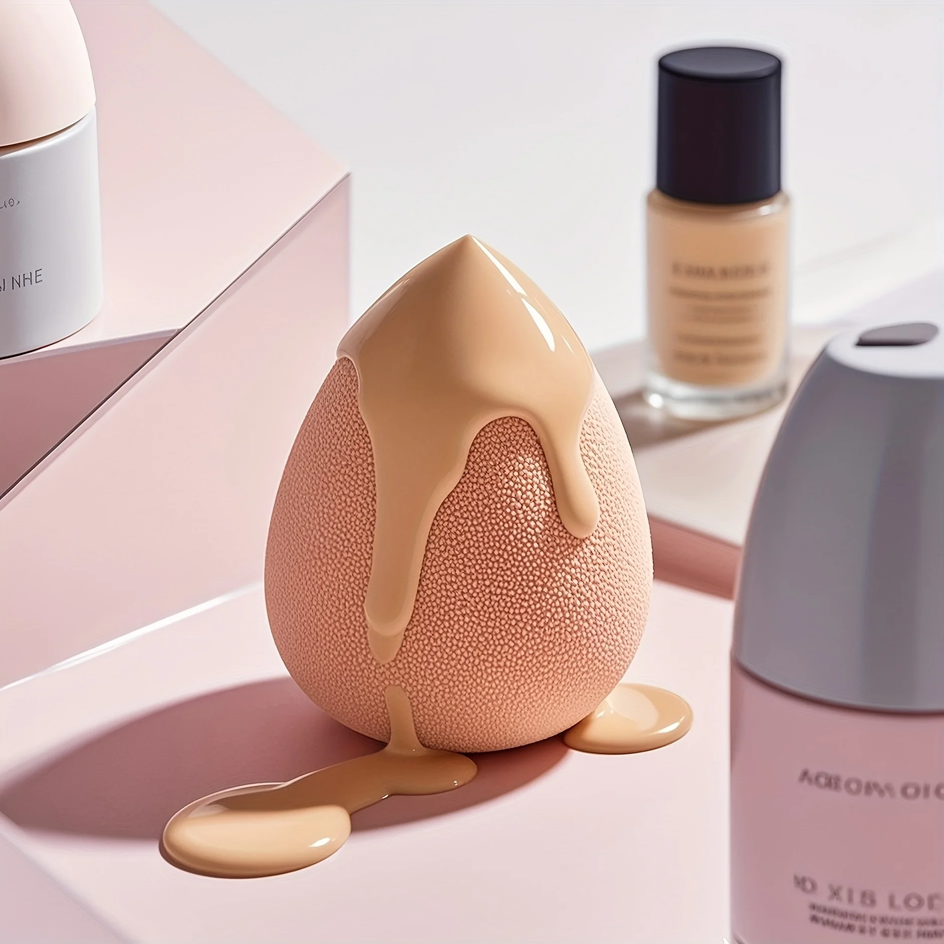 25pcs Hydrophilic Makeup Sponges - Latex-Free Multi-Color Blenders for Flawless Foundation | All Skin Types & Professional Kit