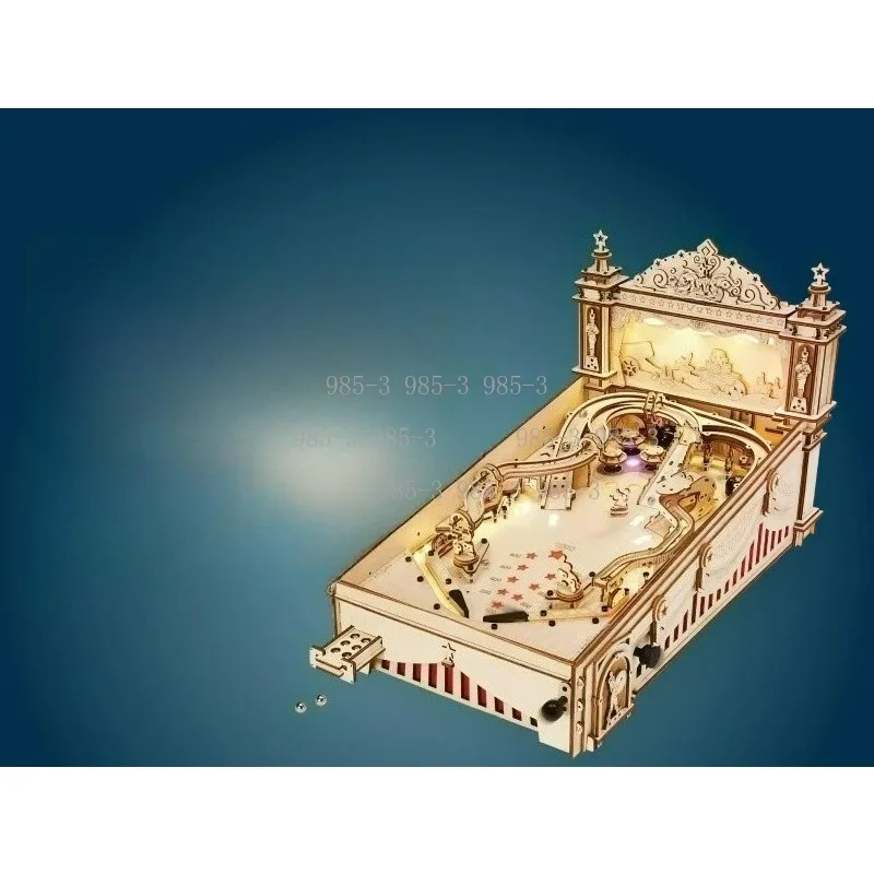 Adult 3D Pinball Wooden Puzzle, High-Difficulty Assembly Model, Stress Relieving Entertainment Toy