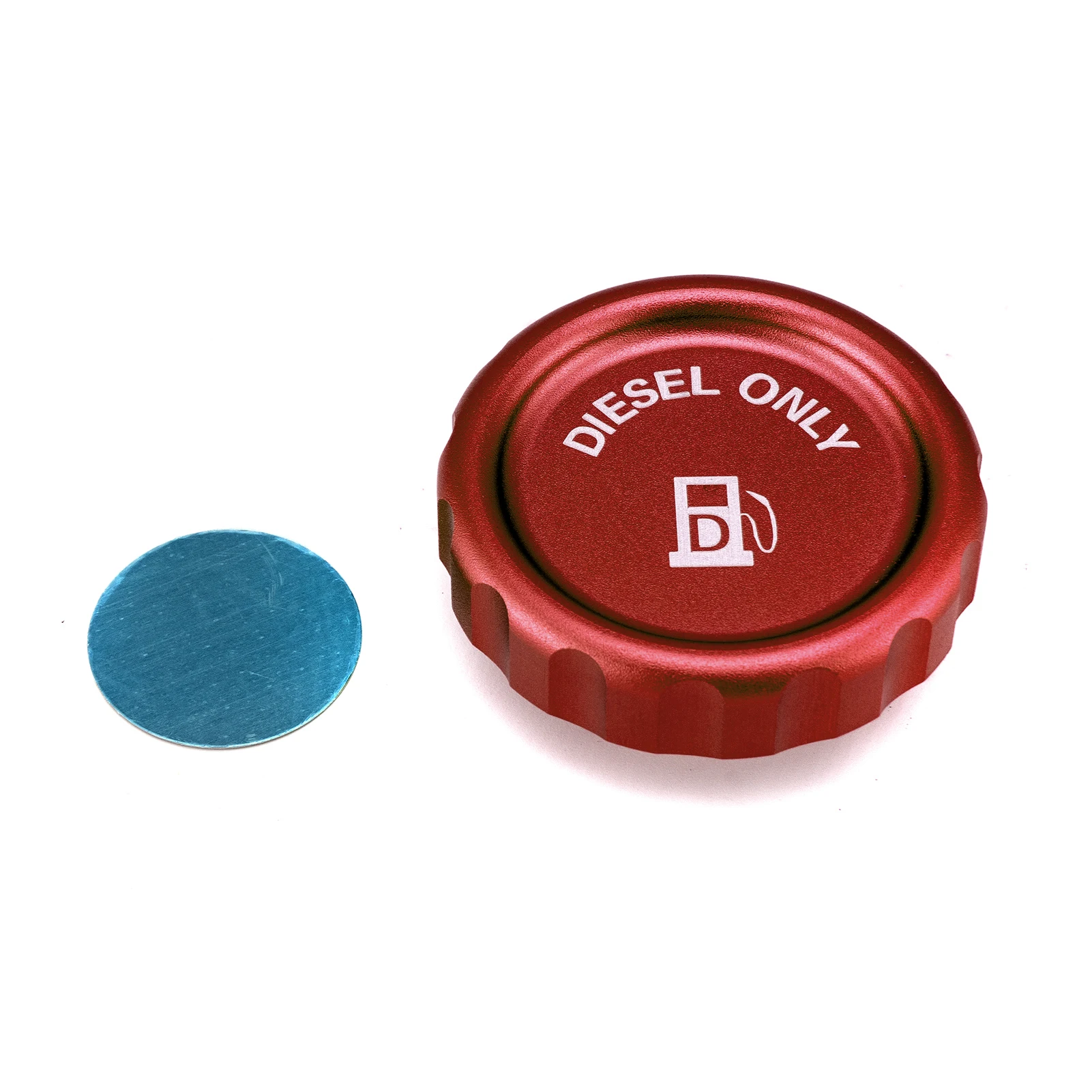 

Анодированная красная магнитная крышка дизельного топлива для Chevrolet Silverado 1500 Tahoe 2020-2024, GMC Sierra 1500 2020-2024, Yukon 2021-2024