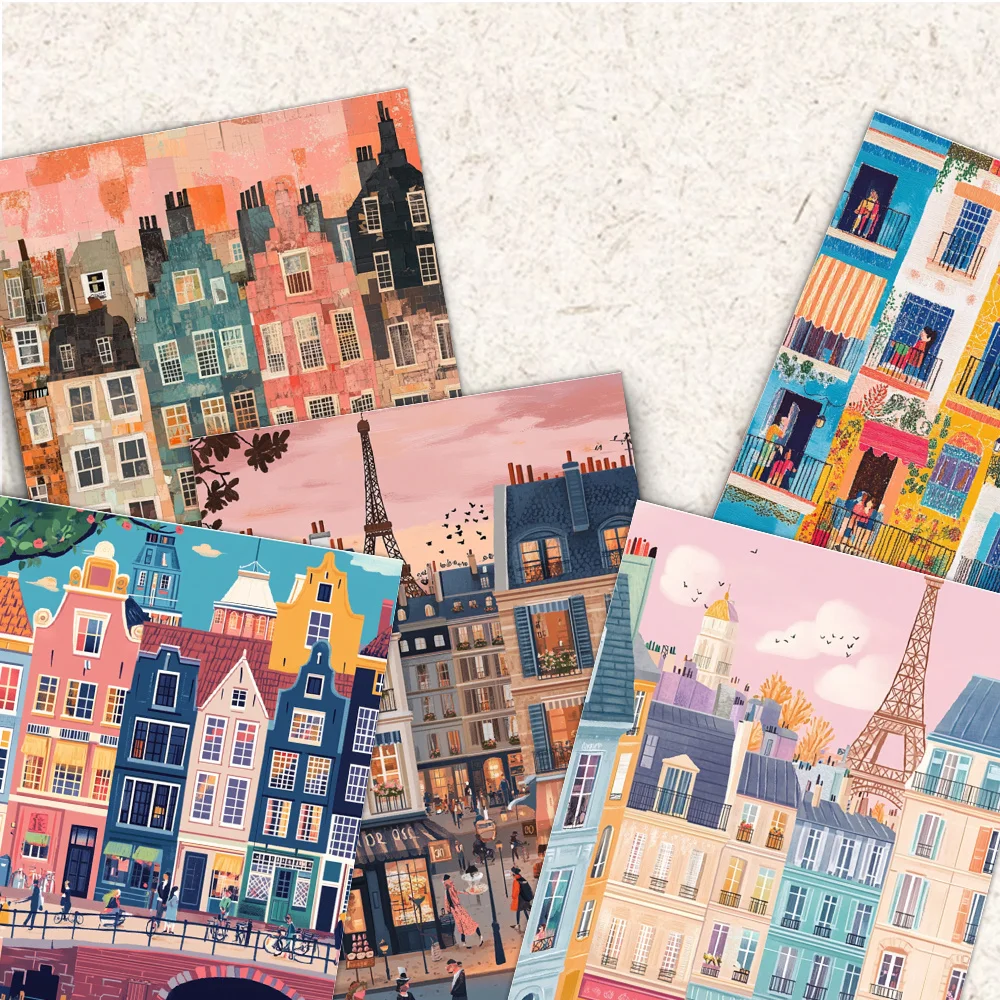 32pcs, watercolor city, postcards, decoration/greeting cards/postcards, high-precision printing, collectible and mailable - view 5