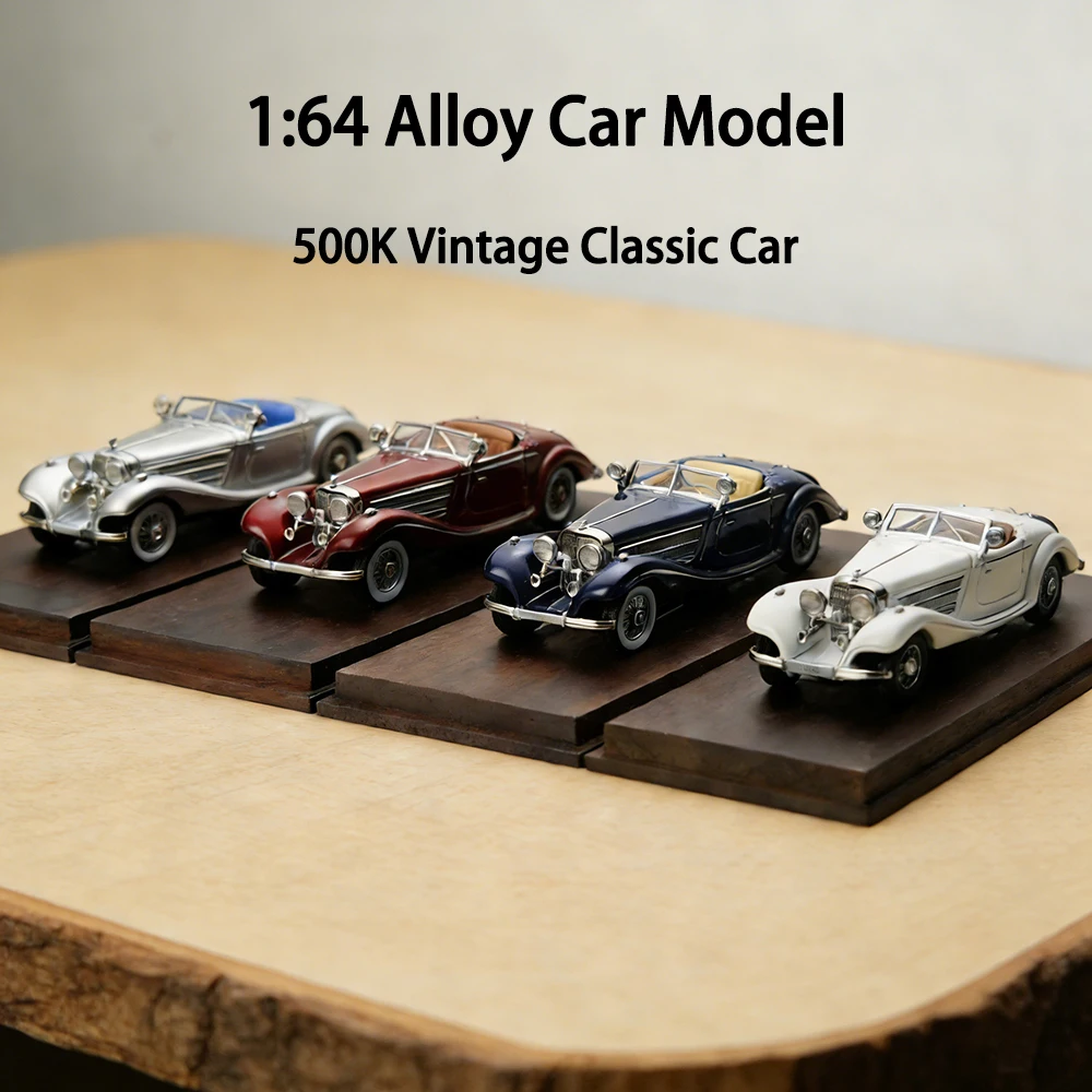 1:64 스케일 합금 모형 자동차 |   클래식 빈티지 500K 다이캐스트 자동차 |   고급 수집용 차량 |   자동차 애호가를 위한 완벽한 선물