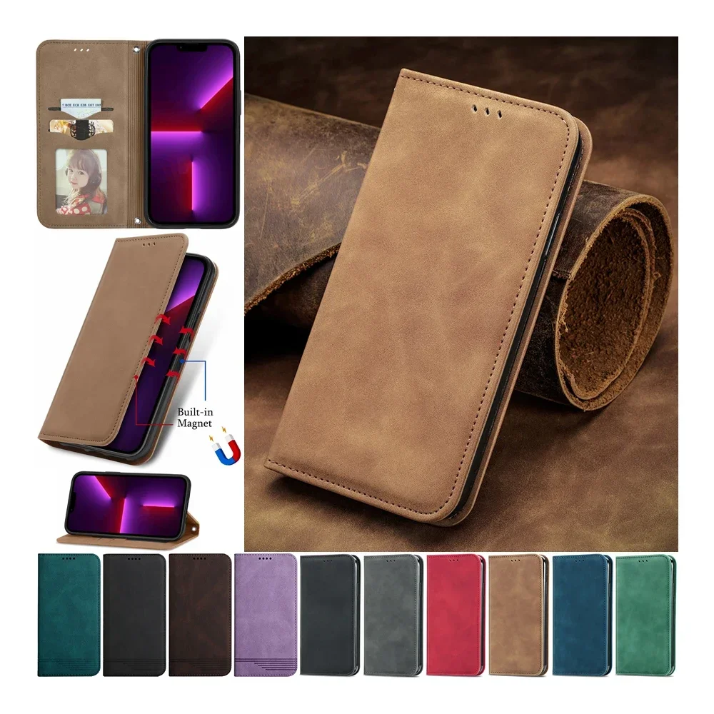 Luxury Strong Magnetic Case For iPhone 16 Pro Max 15 Plus 14 13 Pro 12 mini 11 XR X XS Max 7 8 Plus Flip Wallet Phone Cover