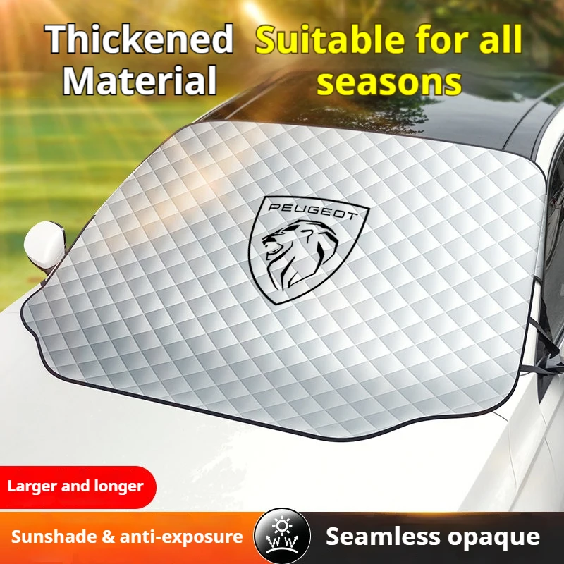 

Car Front Windshield Sunshade Prevention Snow Shield Waterproof Cover For Peugeot 2008 3008 108 206 207 208 306 308 508