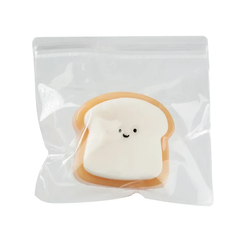 Kawaii Toast Cheese Mochi Soft Squeeze Slow Rebound Stress Relief Toy Smile Bread Slice Dessert Girl Birthday Fidget Toy Gift