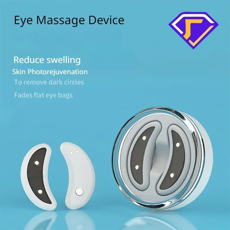 Led Red Light Eye Massager Care Therapy Ems Pulse Microcurrent Relieve Fatigue Reduce Dark Circles Lines Swelling Anti-Wrinkle