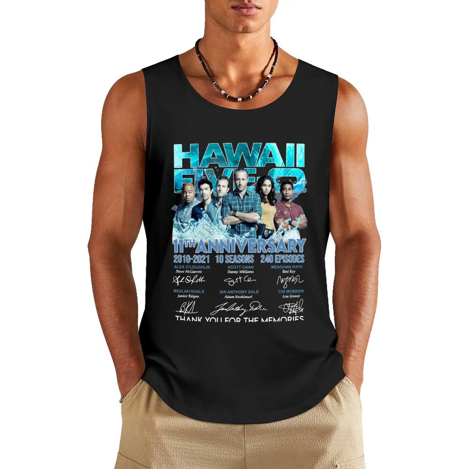 

Hawaii Five O 11Th Anniversary T Shirt, all cast Signaturesthank you for the memories shirt Tank Top