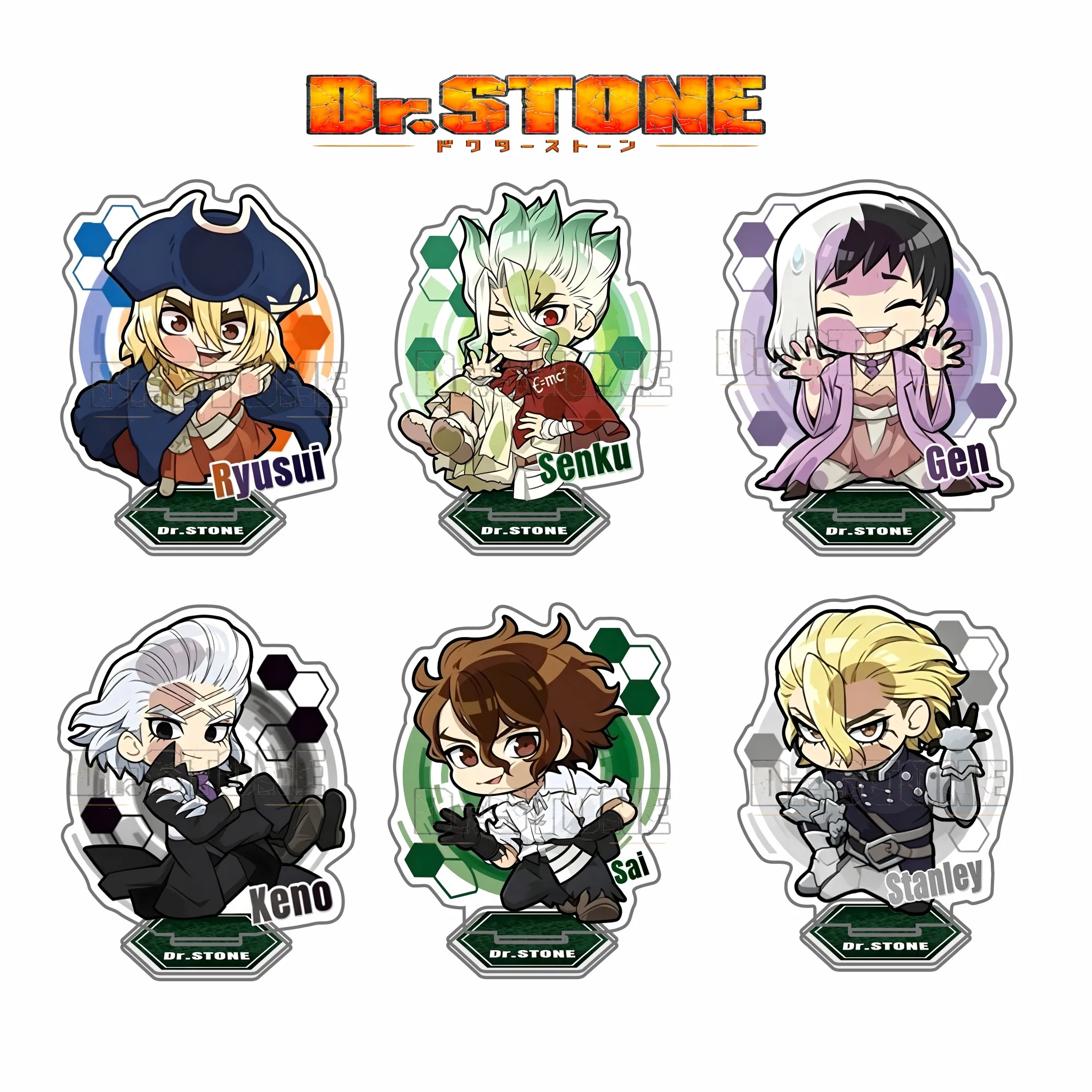 Anime Dr Stone Ishigami Senkuu Dr.xeno Snyder Acrylic Stand keychains Goods Collection Desk Decoration Ornament Gift Souven