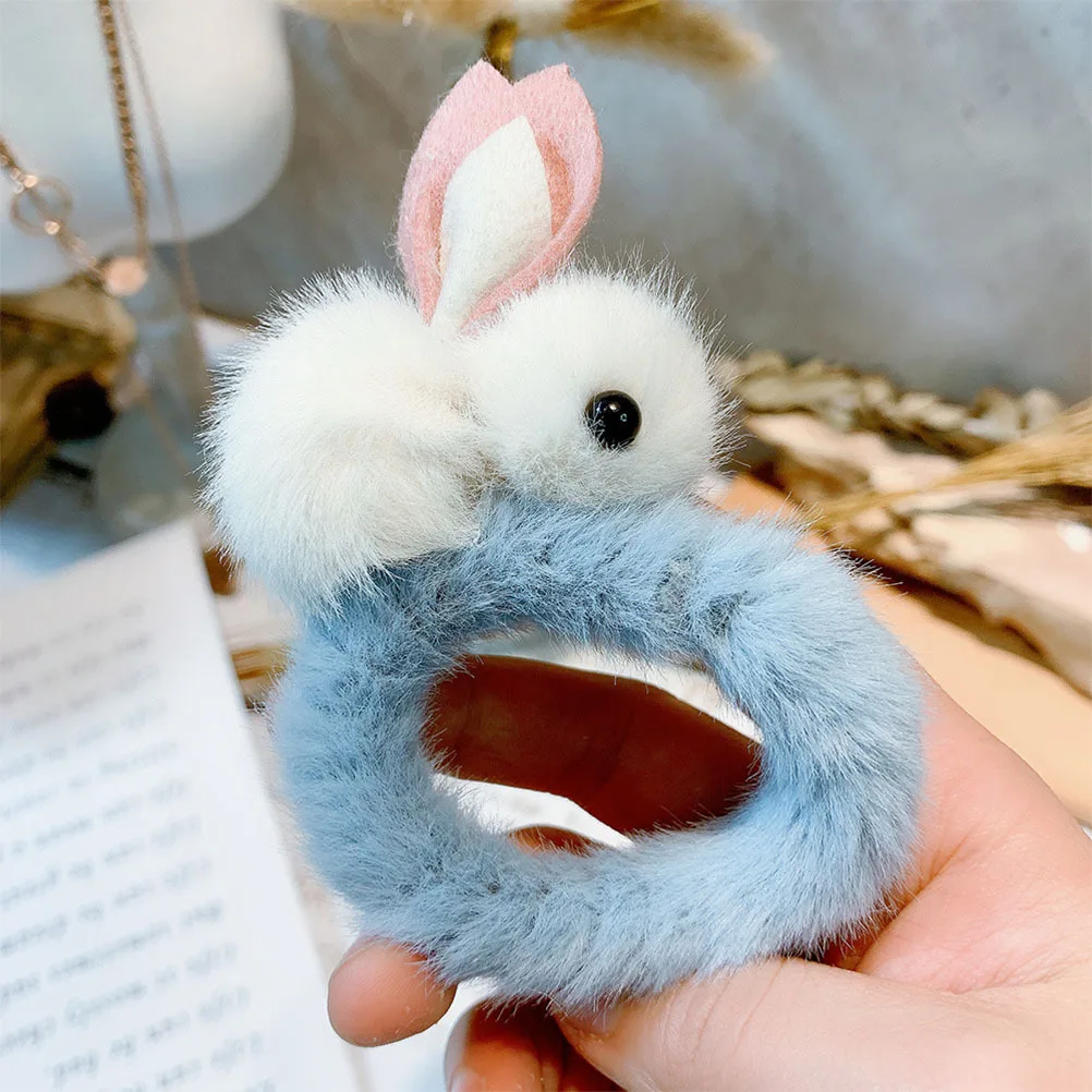 

2Pcs Rabbit Hair Rings Premium Material Hair Accessories for Women Girls Easy to Match Outfits Perfect Gift Friends