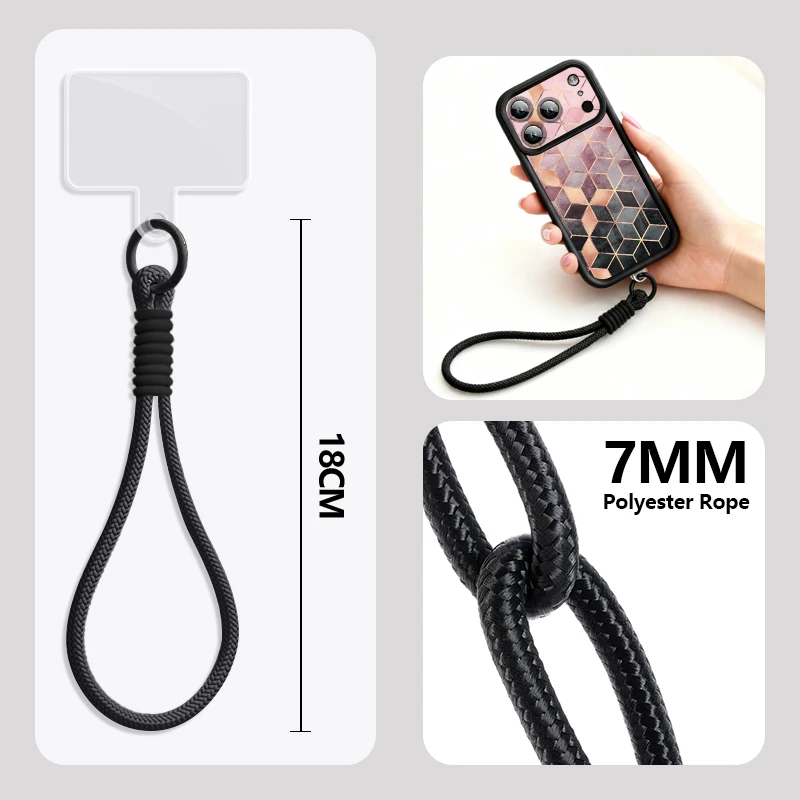 Wrist Strap Lanyard Phone Case For iPhone 17 Pro Max 17e 16e 16 14 15 13 Pro Max 11 Marble Pattern Soft TPU Silicone Back Cover view 6