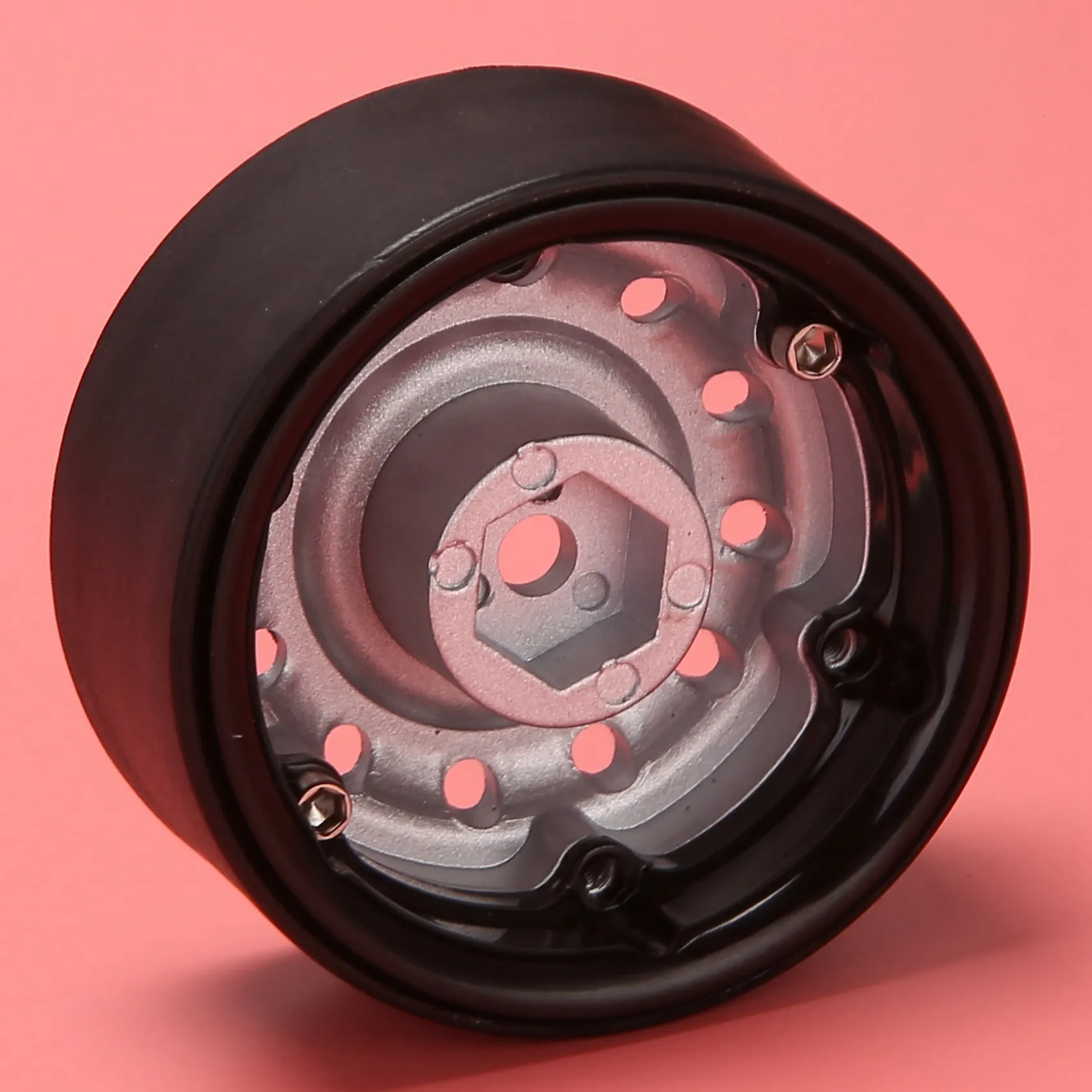 

FBIL-8Pcs Metal 1.9Inch Beadlock Wheel Rim Hub For 1/10 Rc Crawler Car Axial Scx10 90046 Traxxas Trx4 D90 D110 12 Small Holes