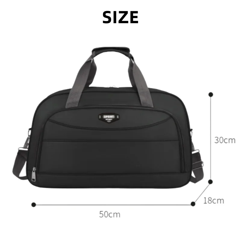 Sports Fitness Bag Portable Duffel Bag Business Travel Large Capacity Travel Bag Waterproof Nylon Luggage Bag for Men and Women