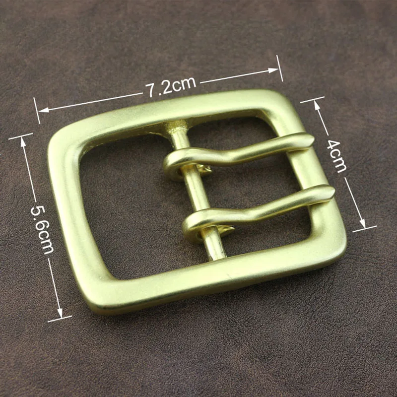 40mm solid brass Two Prong Double Tongue Pin Belt Buckle Replacement Belt Buckle fits 38mm wide Belt Strap