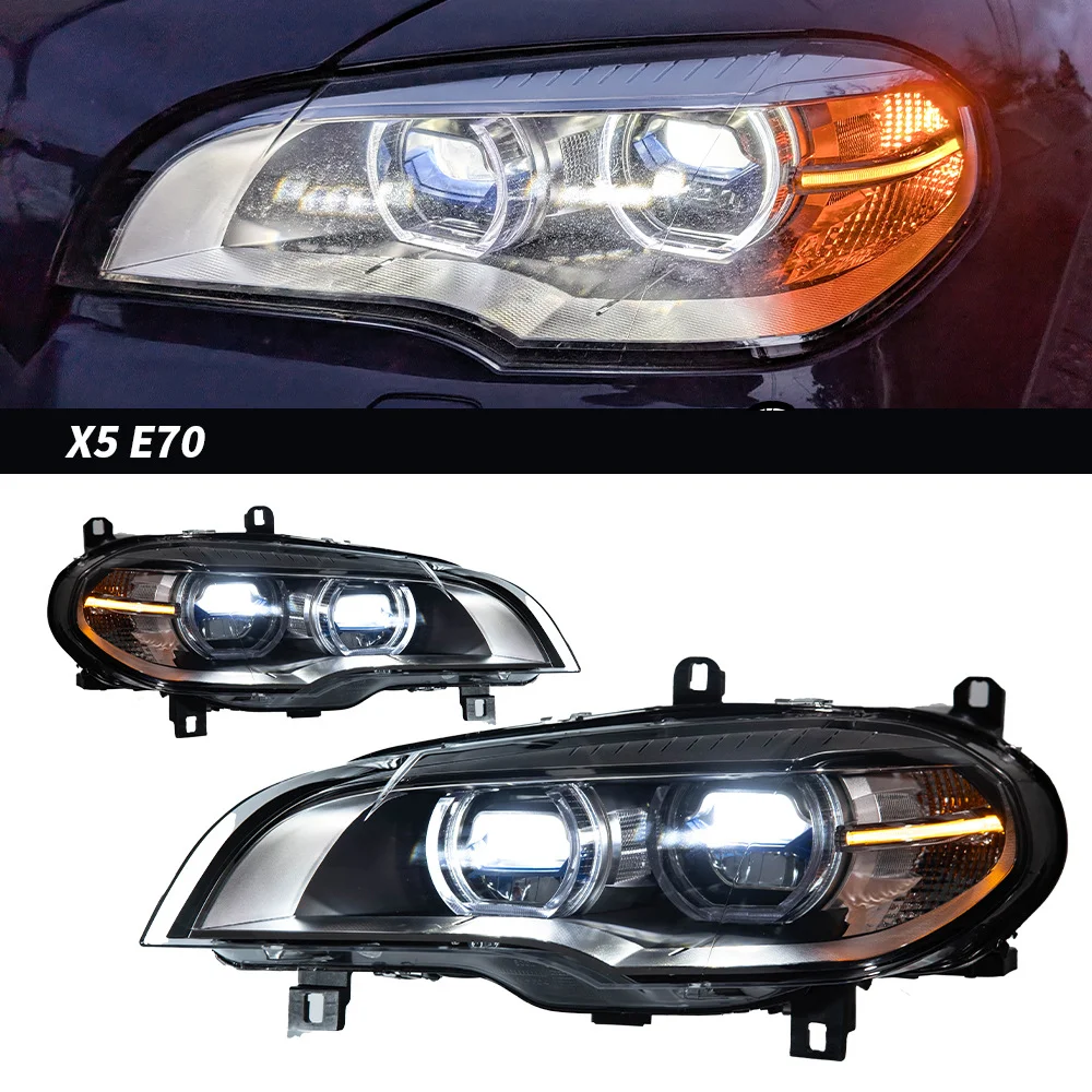 

Headlights for Bmw X5 E70 2008-2013 Headlights Modified LED Head Lamp Spare Parts Plug and Play Headlamp