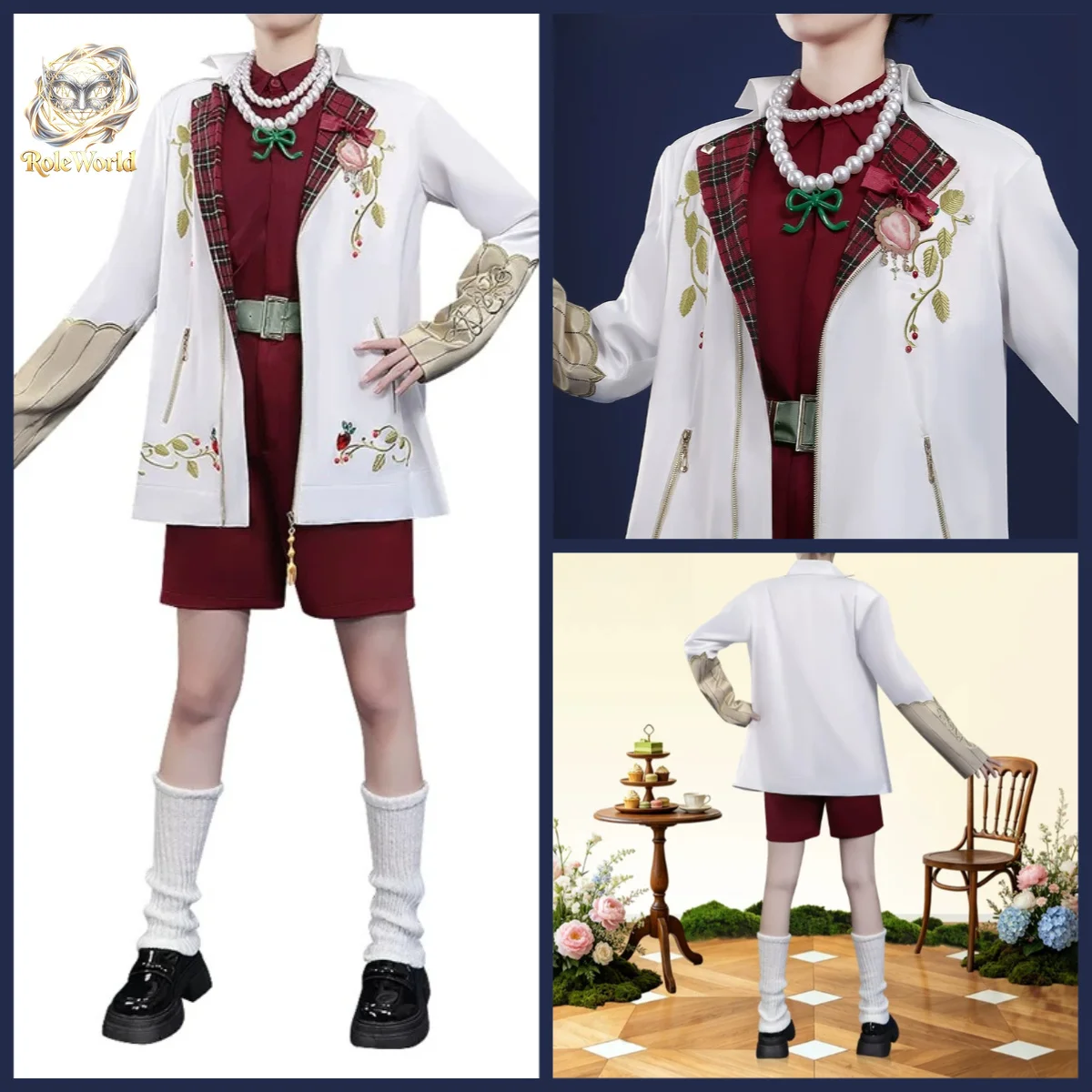 Twisted Wonderland Apple Candy Box Cosplay Costume Women Anime Full Outfit For Halloween Comic Con Portrait Shooting