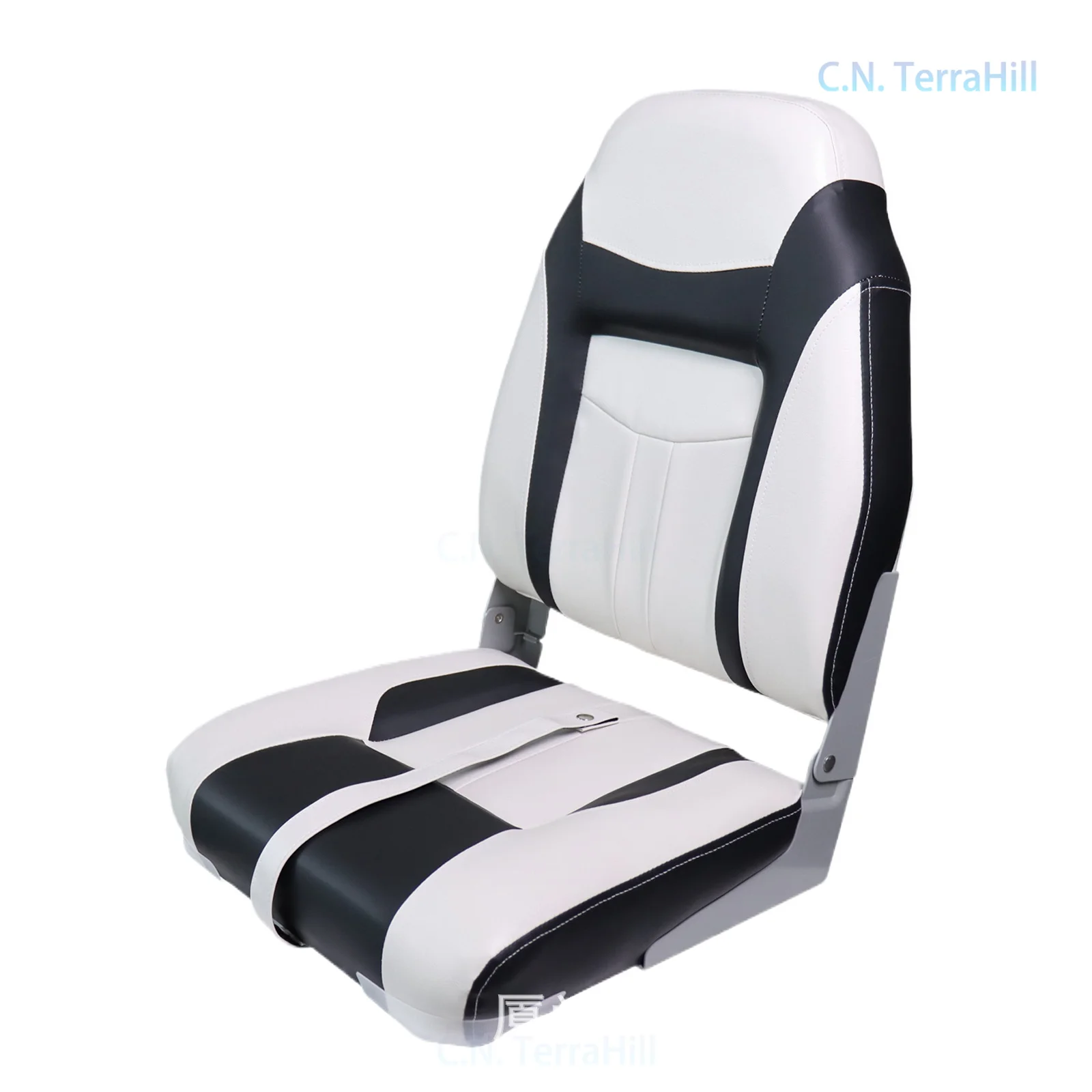 Foldable Boat Chair Waterproof PVC Leather Marine Seat with Mounting Bracket Model 86522-1WK