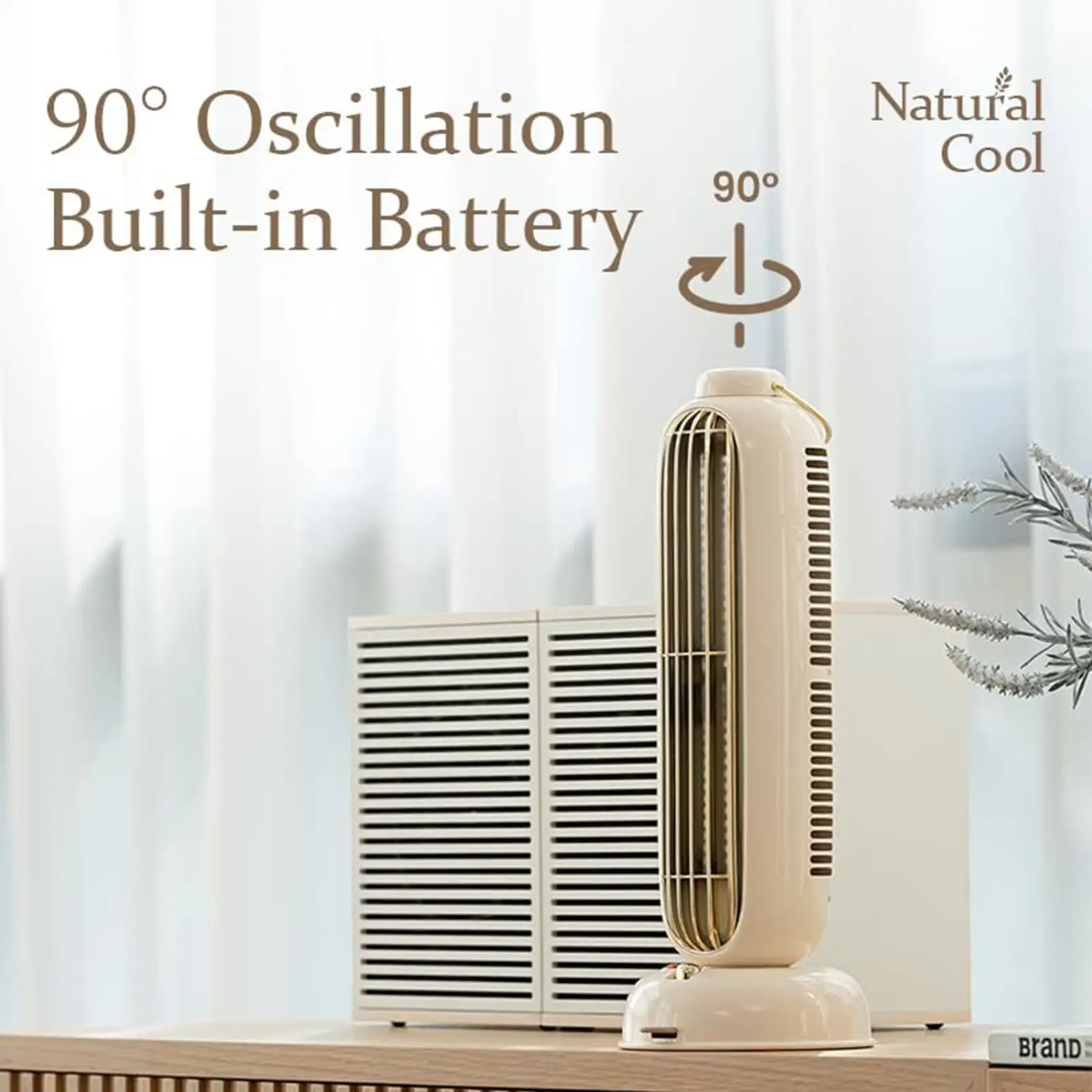 Oscillating Standing Fan Tower Fan 3-Speed Quiet Bladeless Design For Bedroom Office Living Dorm Home Indoor Desk Sleeping