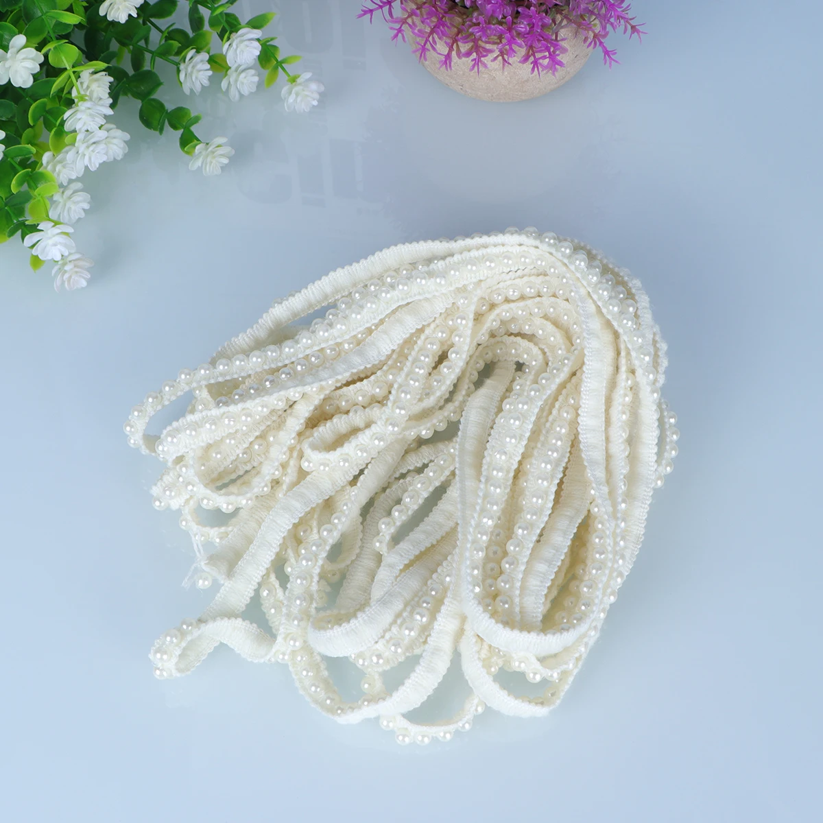 

Pearl Lace Decorative Strips Trim for Sewing Materials Supplies Articles Diy Ribbon Manual
