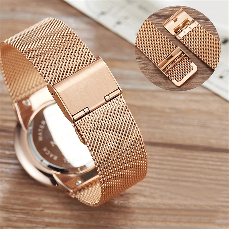 LIGE Fashion Elegant Quartz Women\'s Watch Bracelet Casual Business Clock Movement Simple Waterproof Mesh Belt Ladies Watches NEW