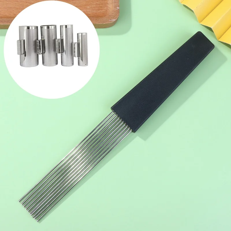 Cepillo Guiro con mango de plástico antideslizante, raspador de Metal para piezas de instrumentos musicales de percusión latina, cepillos de tambor, 1 ud.