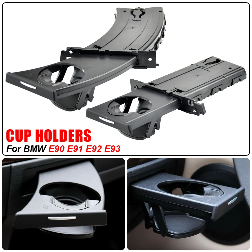 

New Left/Right Car Front Drink Cup Holder Water Cup Drink Holder Cup Holder Stand For BMW E90 E91 E92 E93 Retractable