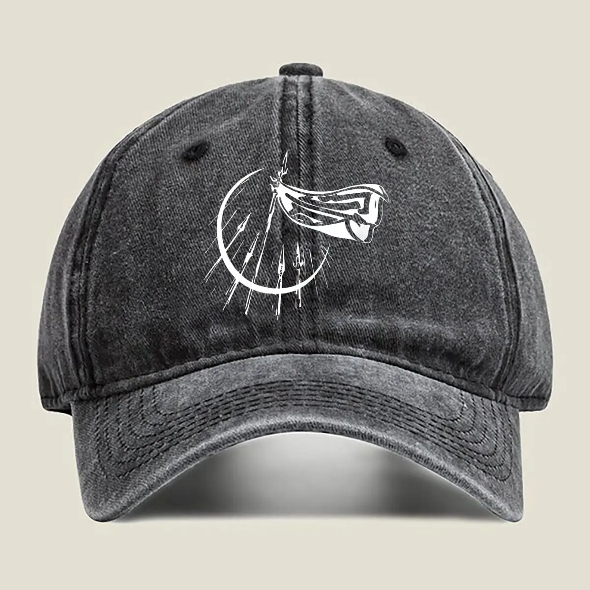 

White Swoosh — мытая бейсболка с минималистичным символом Art