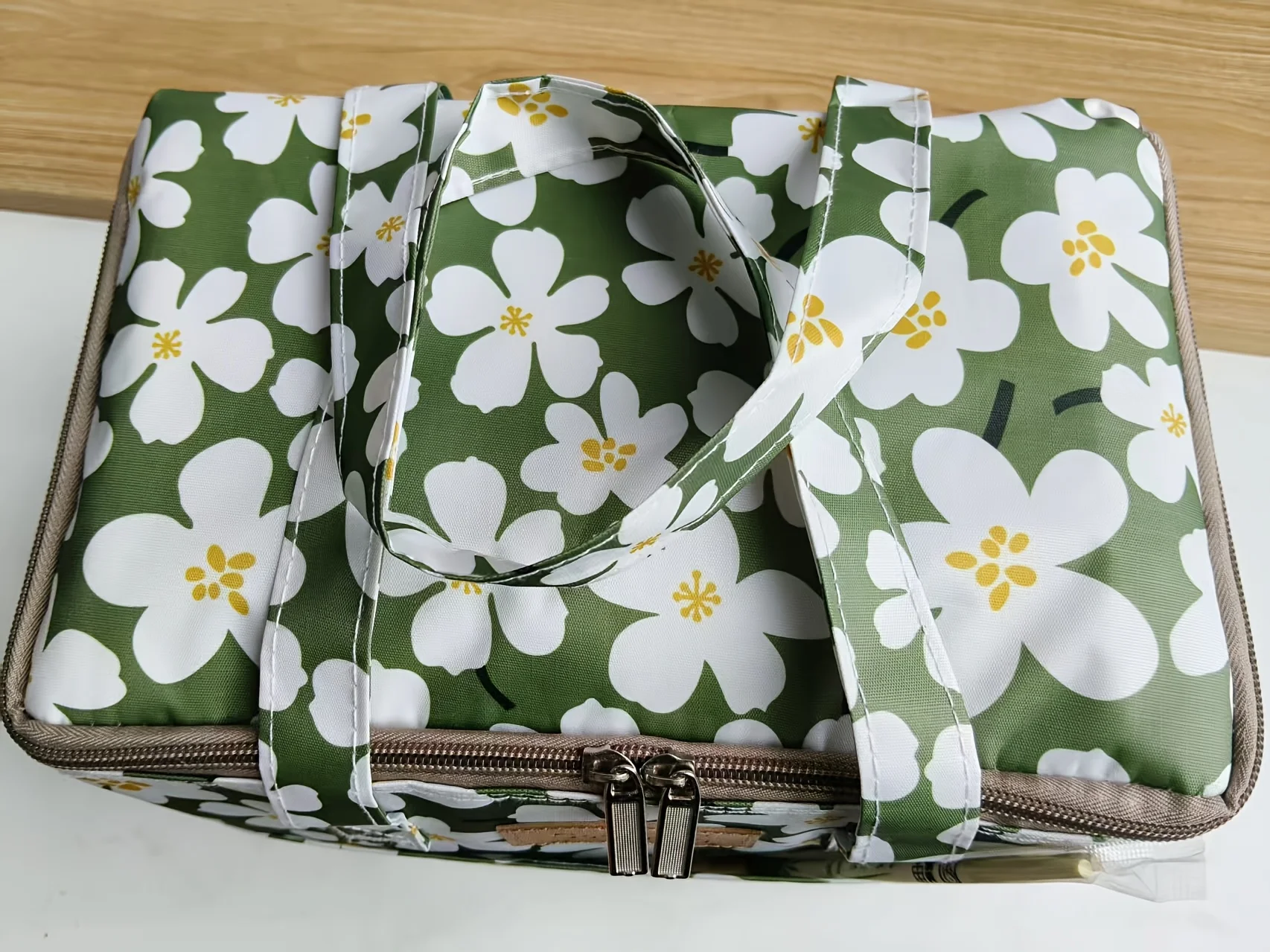 Tragbare Outdoor-Isoliertasche aus Bedrucktem Oxford-Stoff mit Vier Taschen, Große Kapazität Thermische Tragetasche Multifunktionale Aufbewahrungstasche – Detail 4