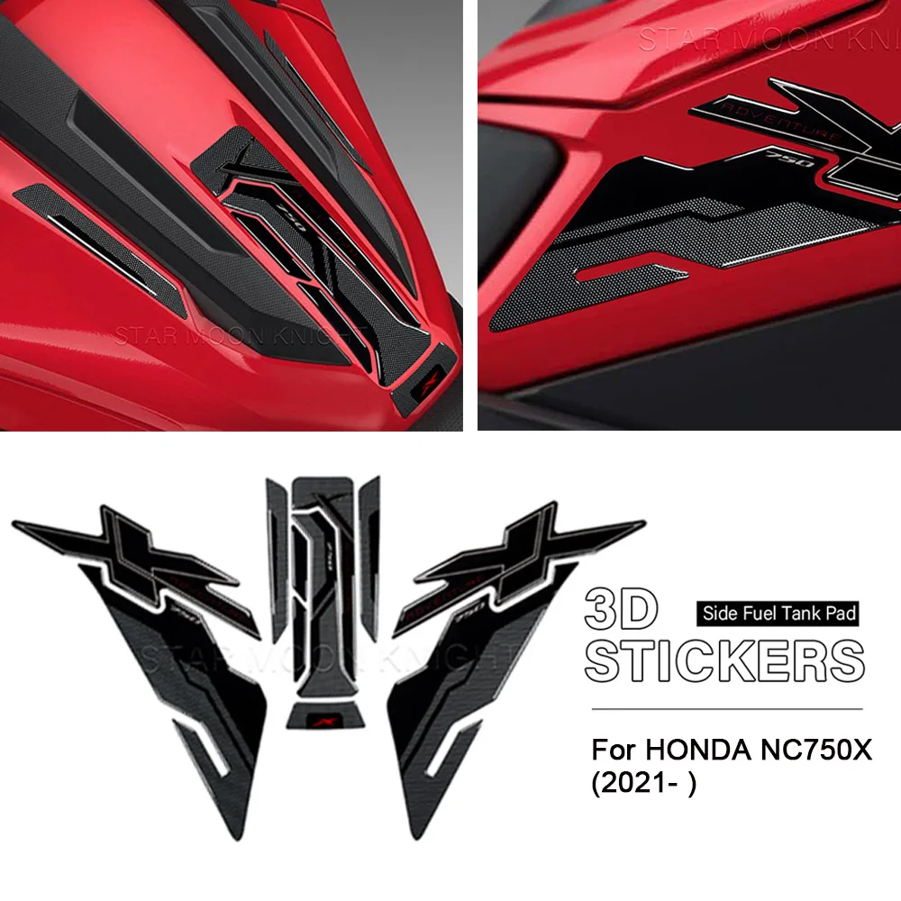 

3D Epoxy Resin Sticker Motorcycle Accessories Tank Pad Side Anti Scratch Decal Suit For HONDA NC750X NC 750 X NC750 X 2021 2022-