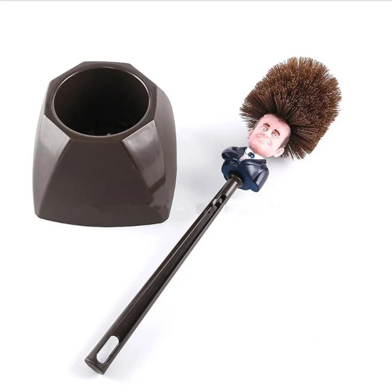 Hot Sale Emmanuel Macron WC Toilette France President Toilet Brush Make The Toilet Great Again Toilet Brush Bathroom Products