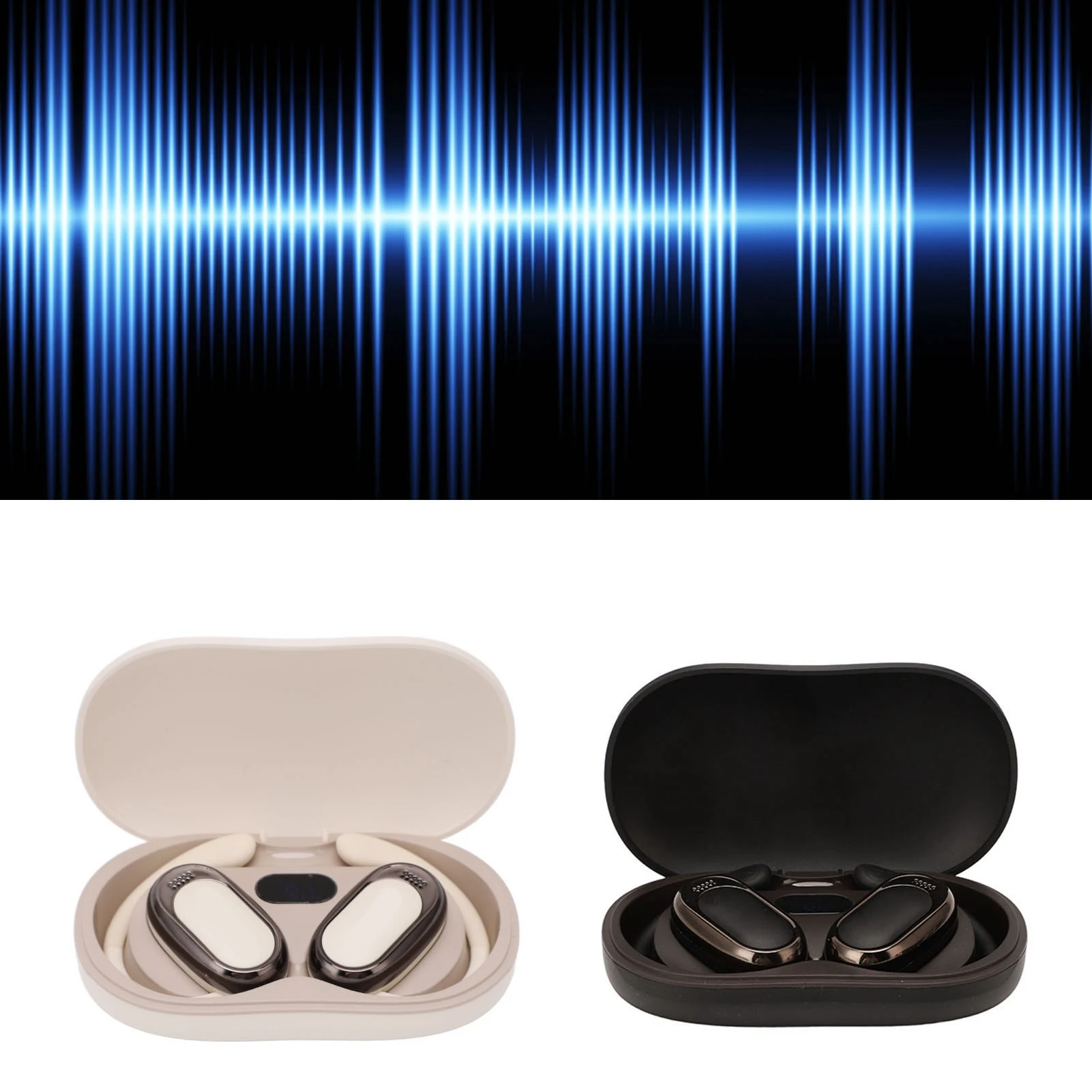 سماعات أذن لاسلكية لتشغيل الموسيقى والمكالمات الهاتفية ومترجم اللغة في الوقت الحقيقي مع علبة شحن للسفر #3