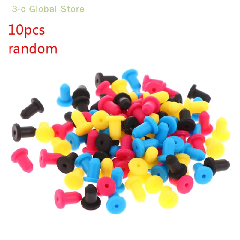 10pcs Random 4mm High elastic Refitting tool ink cartridge Fixed printer accessories rubber seal silicone plug