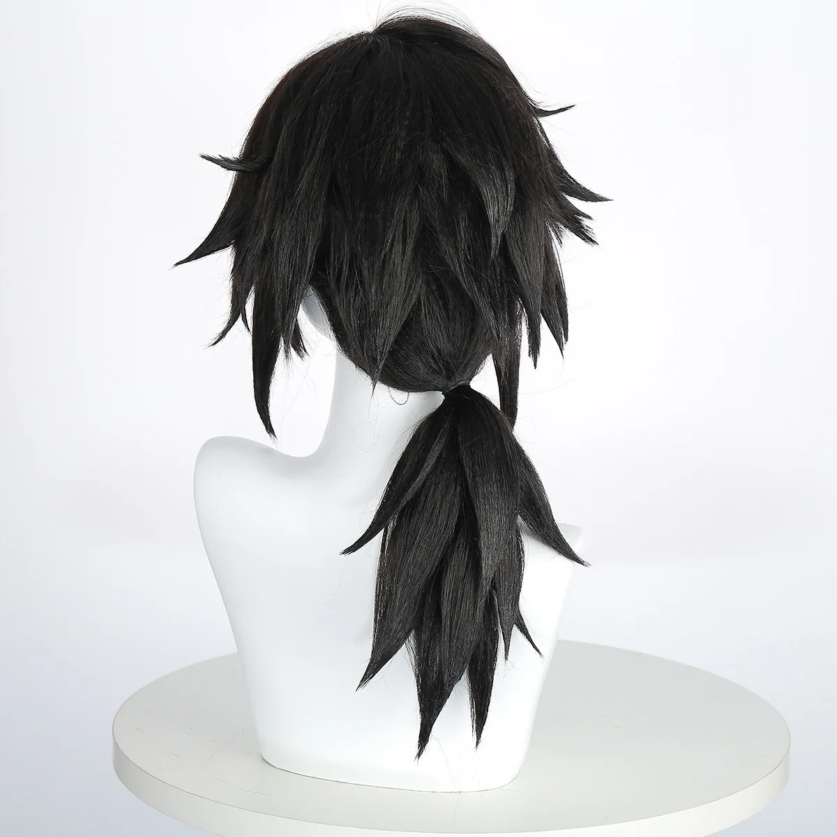 Giyuu Tomioka Wig Anime Cosplay Costume Black Cosplay Wig for Men Black Hair for Halloween