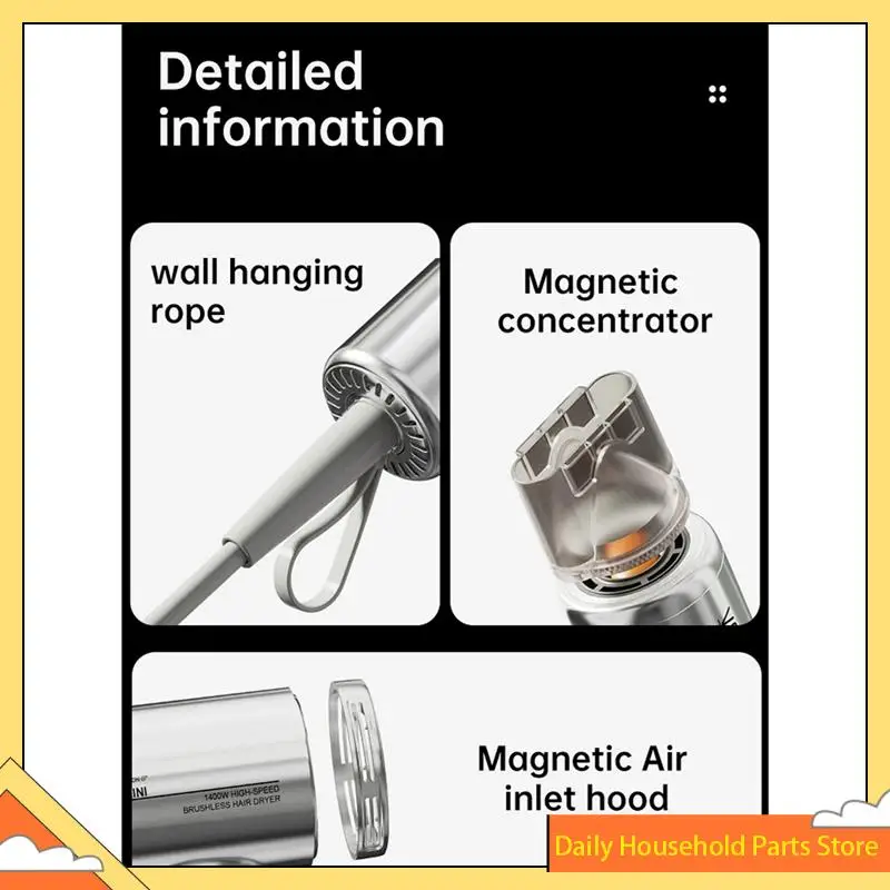 【Great Sale】Hair Dryer Quick Drying Hair Dryer Essential For Children's Dormitory Travel Hair Dryer EU Plug