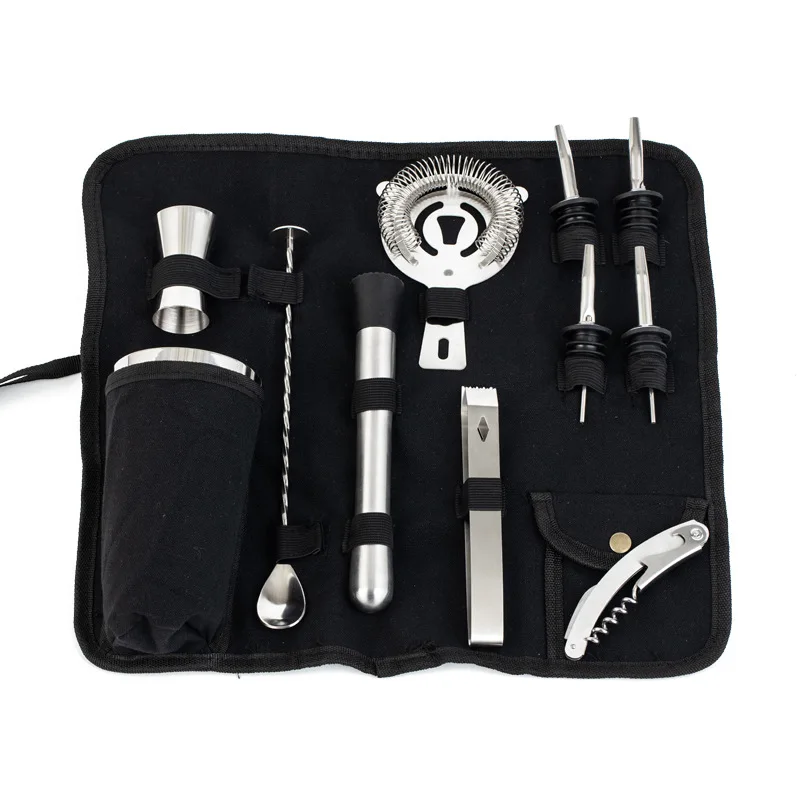 Bartender Set Learning Cocktail Shaker Set 550ml Bartender Tool Bag