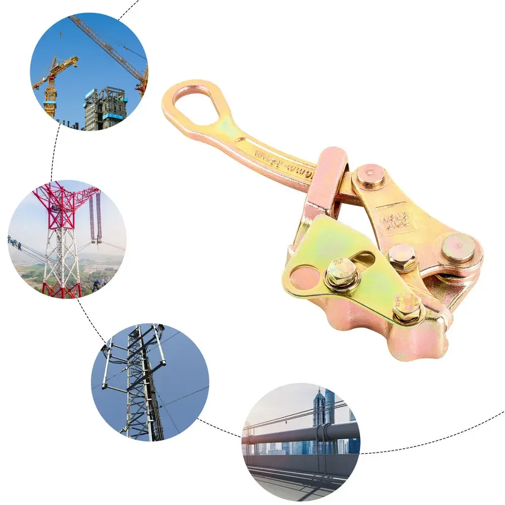 3 طن الصلب كابل قبضة مجتذب 6600 رطل قدرة الفك المشبك أداة للتعامل مع سلك حبل #2