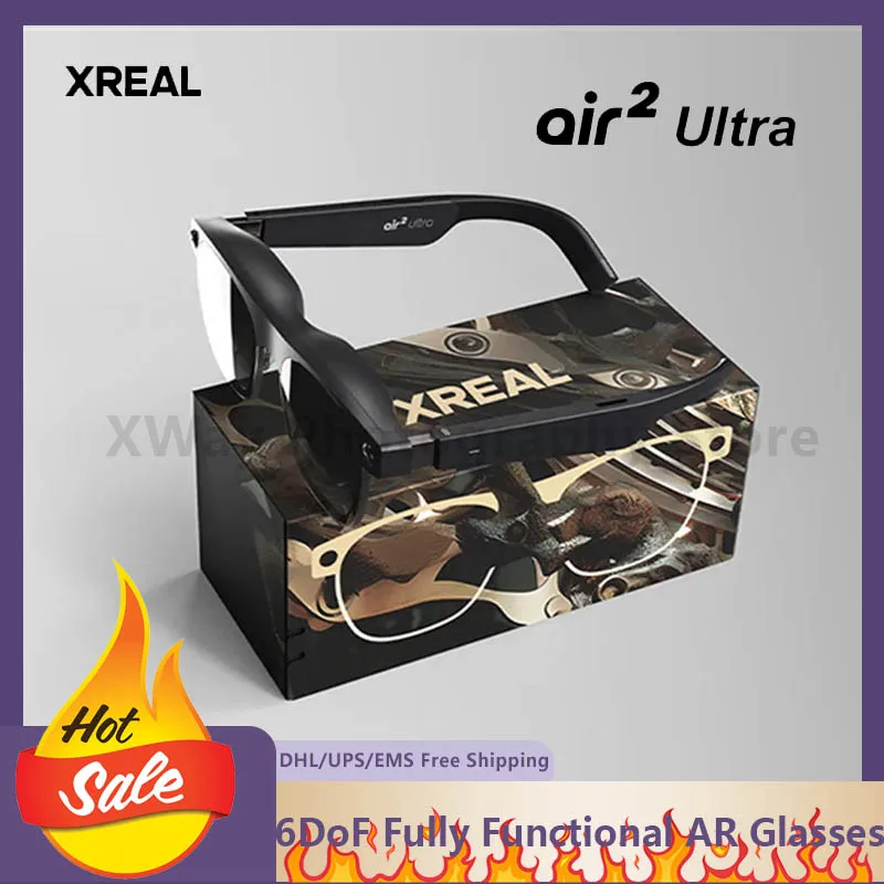 مجموعة نظارات XREAL Air 2 Ultra Smart AR 6 DoF 52 Fov 4K 3D HD 385 بوصة شاشة عرض عملاقة Nreal Air2 Ultra Tracking Smart Glasses