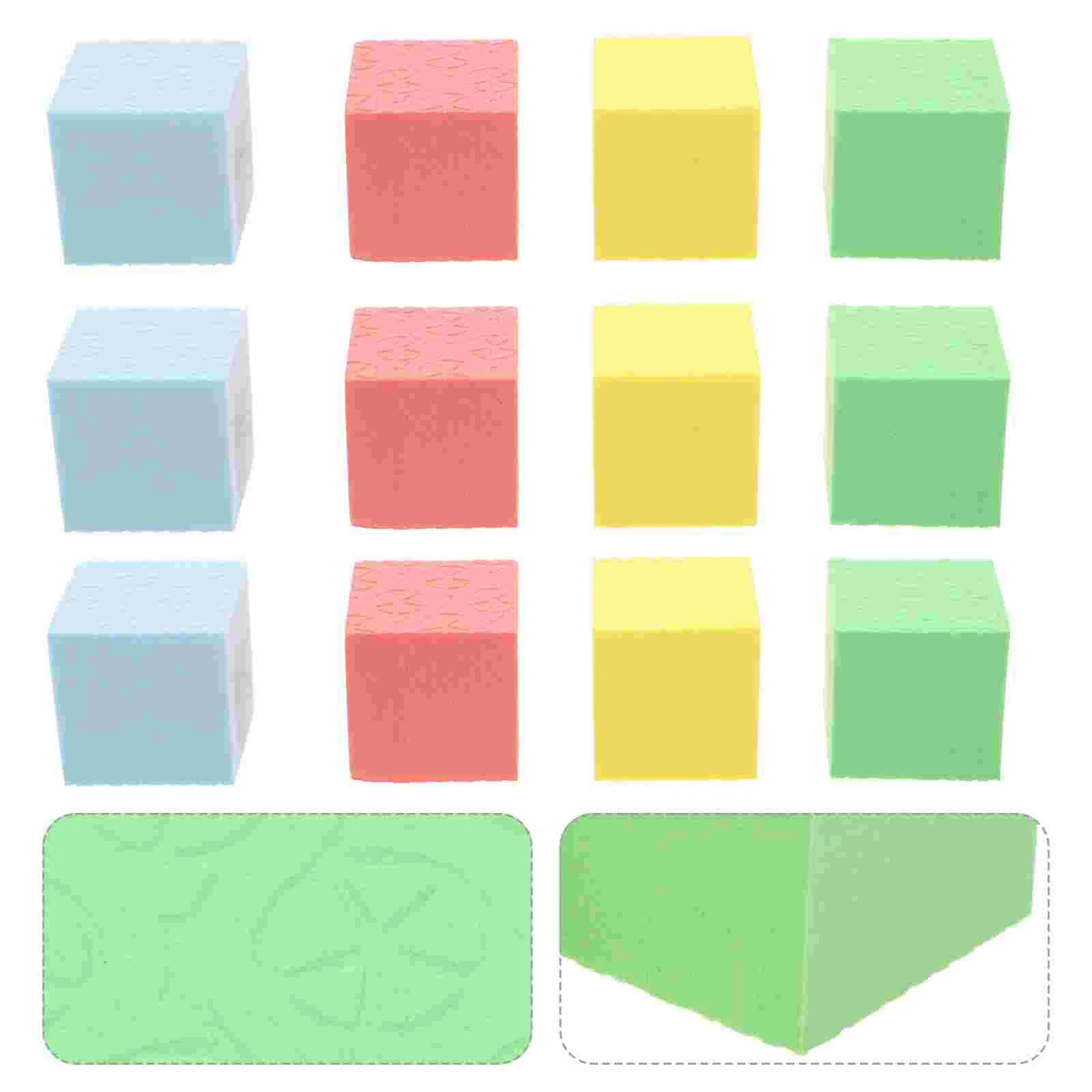 

24 Pcs Foam Counting Blocks Box Toy Colorful for Kids Math Square Crafts Pattern