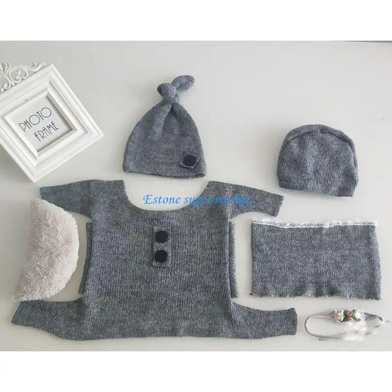 

090B Boy / Girl Costume Hat Wrap Set for Baby Photo Studio for 0-7 Month