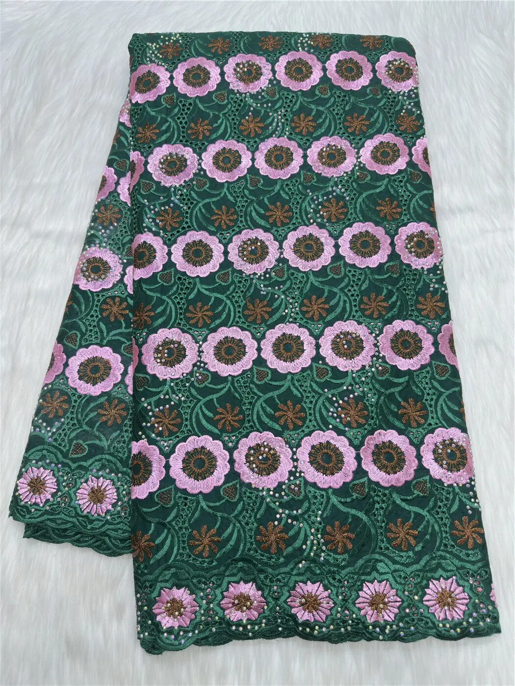 

5 Yards Swiss Voile Lace In Switzerland High Quality African Nigerian Embroidery Cotton Lace Fabric For Wedding Material 23A173