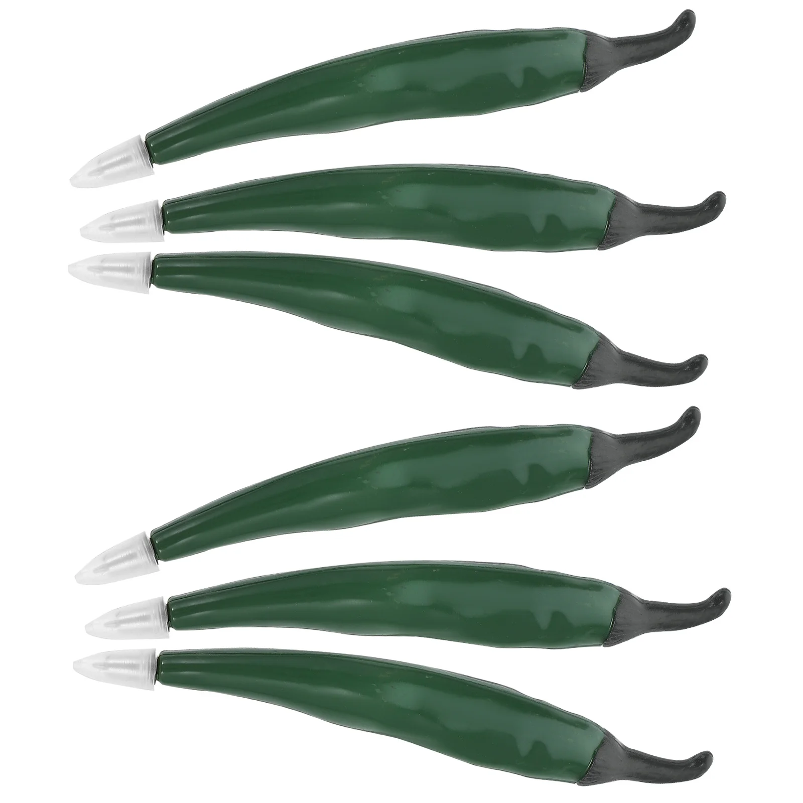 

6pcs Ballpoint Pen Refrigerator Magnet Vegetable-Shaped Pepper Design Pens For School Office Students Party Gifts Smooth