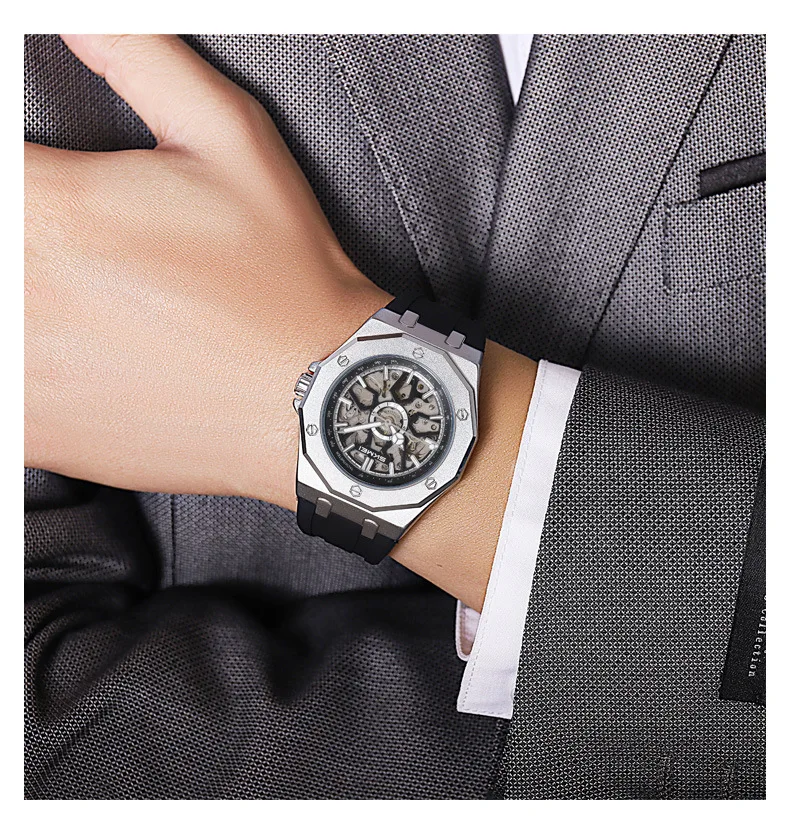 Skmei M036 Cool Mechanical Watches Automatic Mechanical Watch Men's Mechanical Wrist Watches Waterproof Mechanical Wristwatche