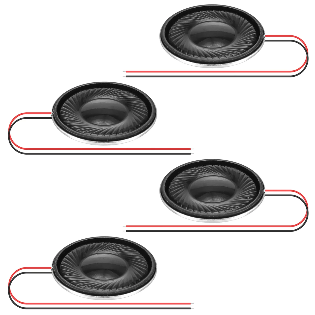 

# 485F 4 шт. Магнит для внутренних динамиков 30 мм 2800 Гц 8 Ом 1 Вт для ноутбука ПК (черный, серебристый тон)