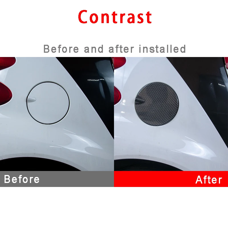 Fuel Tank Cap Cover Decoration Protective Shell Car Stickers For Mercedes Smart 451 Fortwo Exterior Trim Auto Refit Parts view 5