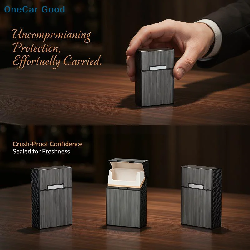 New Metal Cigarette Case 20 Cigarette Capacity Crush Proof For Daily Commute Outdoor Use