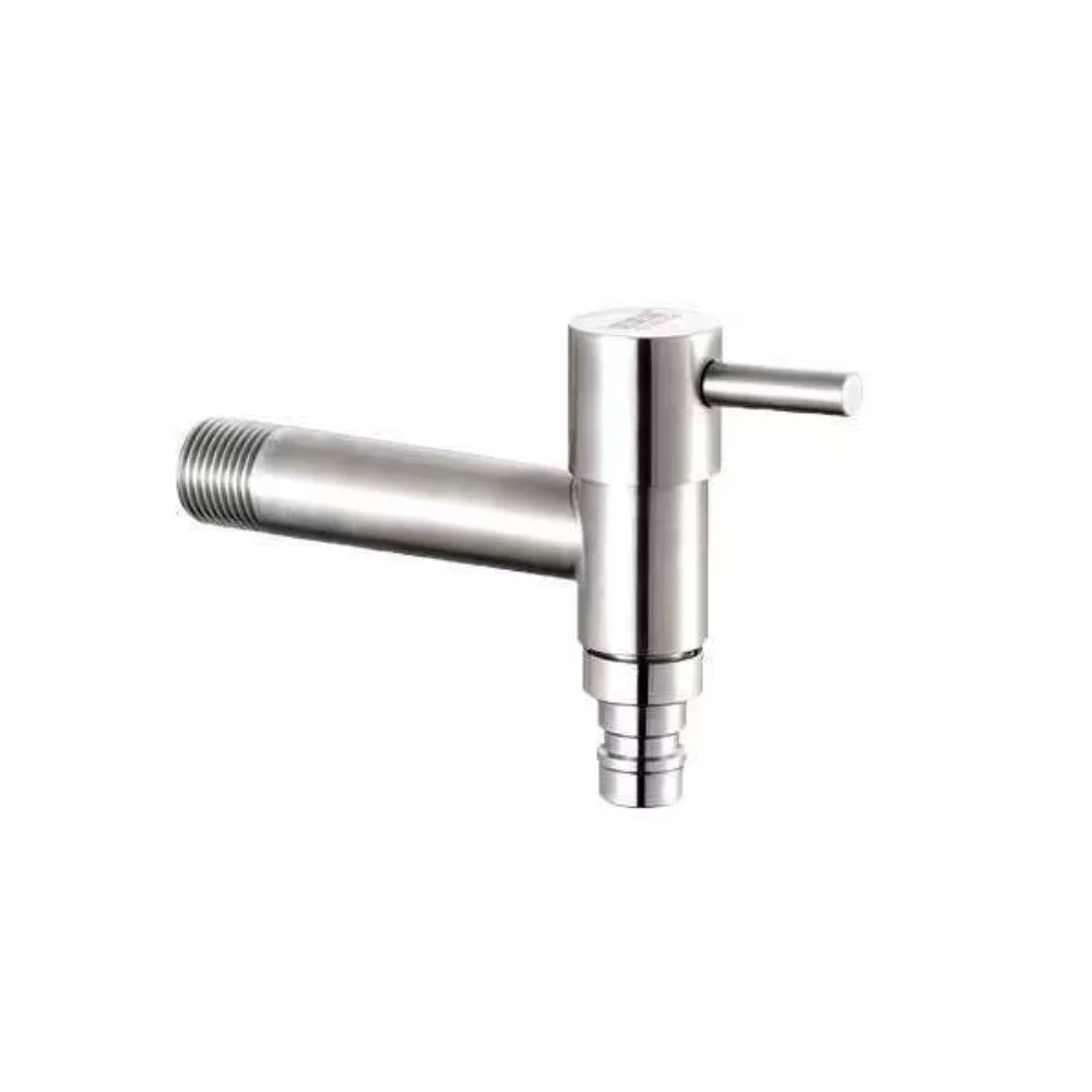 

Настенный смеситель для стиральной машины, удлиненный кран для умывальника из нержавеющей стали 304, быстрооткрывающийся Т-образный садовый кран